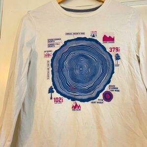 Boys long sleeve California redwood facts shirt